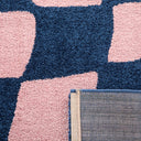 GROOVY - Tapis vintage année 70 bleu - GRO383BLE