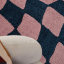 GROOVY - Tapis vintage année 70 bleu - GRO383BLE