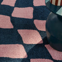 GROOVY - Tapis vintage année 70 bleu - GRO383BLE