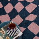 GROOVY - Tapis vintage année 70 bleu - GRO383BLE
