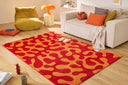GROOVY - Tapis salon vintage rouge - GRO384ROU