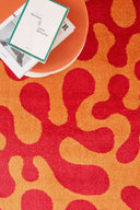 GROOVY - Tapis salon vintage rouge - GRO384ROU