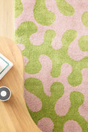 GROOVY - Tapis salon vintage vert - GRO384VER