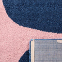 GROOVY - Tapis salon vintage année 70 bleu - GRO385BLE