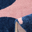 GROOVY - Tapis salon vintage année 70 bleu - GRO385BLE