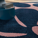 GROOVY - Tapis salon vintage année 70 bleu - GRO385BLE