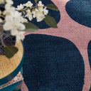 GROOVY - Tapis salon vintage année 70 bleu - GRO385BLE