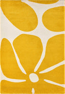 GROOVY - Tapis salon vintage année 70 jaune - GRO385JAU