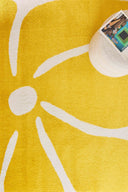 GROOVY - Tapis salon vintage année 70 jaune - GRO385JAU