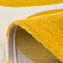 GROOVY - Tapis salon vintage année 70 jaune - GRO385JAU