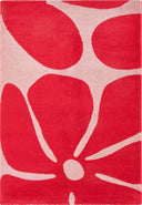 GROOVY - Tapis salon vintage année 70 rouge - GRO385ROU