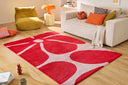 GROOVY - Tapis salon vintage année 70 rouge - GRO385ROU