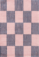 GROOVY - Tapis salon vintage années 70 bleu rayé – GRO386BLE