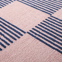 GROOVY - Tapis salon vintage années 70 bleu rayé – GRO386BLE