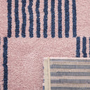 GROOVY - Tapis salon vintage années 70 bleu rayé – GRO386BLE