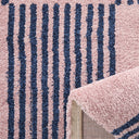 GROOVY - Tapis salon vintage années 70 bleu rayé – GRO386BLE