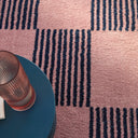 GROOVY - Tapis salon vintage années 70 bleu rayé – GRO386BLE