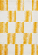 GROOVY - Tapis salon vintage années 70 jaune rayé - GRO386JAU