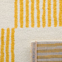 GROOVY - Tapis salon vintage années 70 jaune rayé - GRO386JAU
