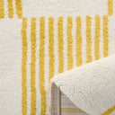 GROOVY - Tapis salon vintage années 70 jaune rayé - GRO386JAU