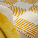 GROOVY - Tapis salon vintage années 70 jaune rayé - GRO386JAU
