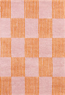 GROOVY - Tapis salon vintage années 70 orange rayé - GRO386ORA