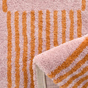 GROOVY - Tapis salon vintage années 70 orange rayé - GRO386ORA