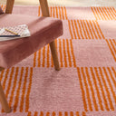 GROOVY - Tapis salon vintage années 70 orange rayé - GRO386ORA