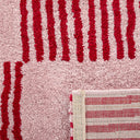 GROOVY - Tapis salon vintage années 70 rouge rayé - GRO386ROU