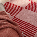 GROOVY - Tapis salon vintage années 70 rouge rayé - GRO386ROU