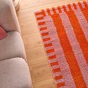 GROOVY - Tapis rétro orange rayé - GRO387ORA