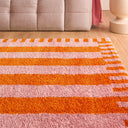 GROOVY - Tapis rétro orange rayé - GRO387ORA