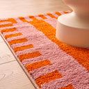 GROOVY - Tapis rétro orange rayé - GRO387ORA