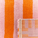 GROOVY - Tapis rétro orange rayé - GRO387ORA