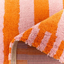 GROOVY - Tapis rétro orange rayé - GRO387ORA
