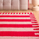 GROOVY - Tapis rétro rouge rayé - GRO387ROU
