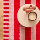 GROOVY - Tapis rétro rouge rayé - GRO387ROU