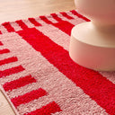 GROOVY - Tapis rétro rouge rayé - GRO387ROU