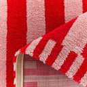 GROOVY - Tapis rétro rouge rayé - GRO387ROU