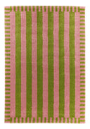 GROOVY - Tapis rétro vert rayé - GRO387VER