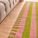 GROOVY - Tapis rétro vert rayé - GRO387VER