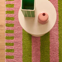 GROOVY - Tapis rétro vert rayé - GRO387VER