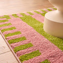 GROOVY - Tapis rétro vert rayé - GRO387VER