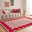 GROOVY - Tapis salon esprit seventies rose - GRO388ROU