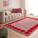 GROOVY - Tapis salon esprit seventies rose - GRO388ROU