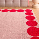GROOVY - Tapis salon esprit seventies rose - GRO388ROU