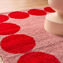 GROOVY - Tapis salon esprit seventies rose - GRO388ROU