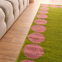 GROOVY - Tapis salon esprit seventies vert - GRO388VER