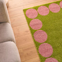GROOVY - Tapis salon esprit seventies vert - GRO388VER