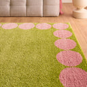 GROOVY - Tapis salon esprit seventies vert - GRO388VER